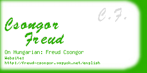 csongor freud business card